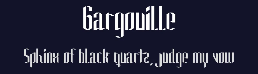 Gargouille by Rodrigo Vargas — Blackletter Font — thumbnail 2