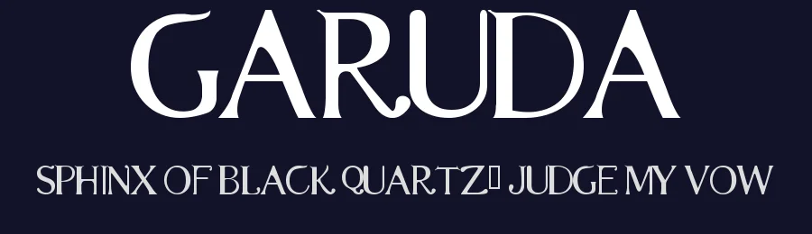 Garuda by Virgilio Cortez — Decorative Font — thumbnail 2
