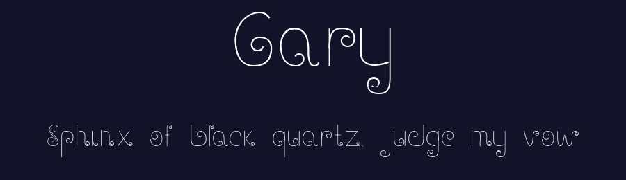 Gary by Projeto Tipo da Fonte — Decorative Font — thumbnail 2