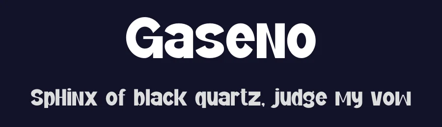 Gaseno by Gilang Ternadho — Sans Serif Font — thumbnail 2