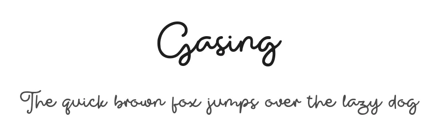 Gasing by Grontype — Script Handwritten Font