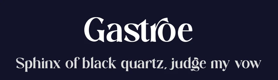 Gastroe by Glyphstyle — Decorative Font — thumbnail 2