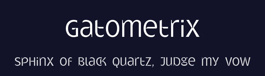 Gatometrix by gluk — Sans Serif Font — thumbnail 2