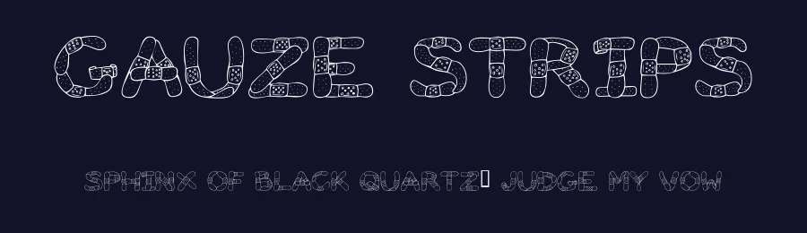 Gauze Strips — Decorative Font — thumbnail 2