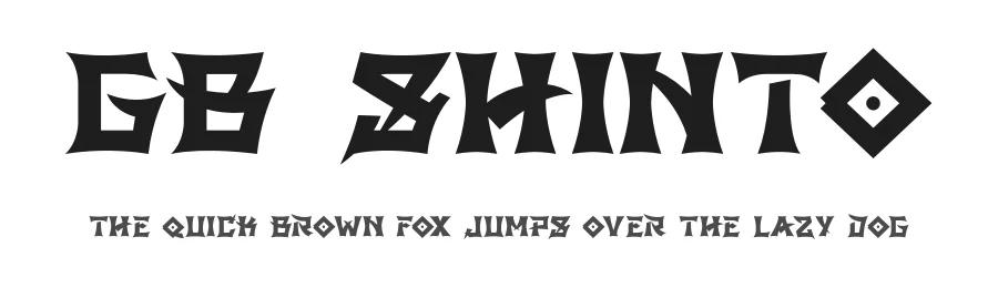 GB Shinto by Golden Black — Decorative Font