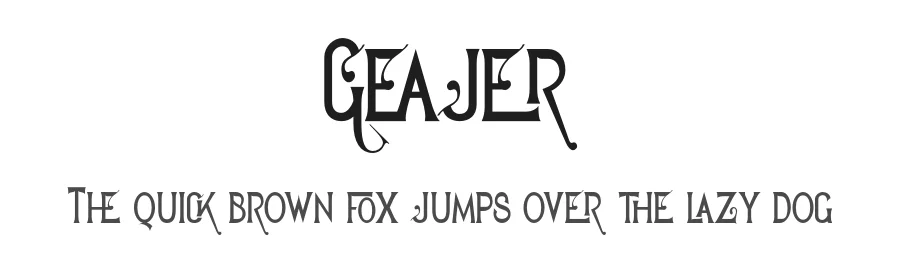 Geajer by 177Studio — Decorative Font