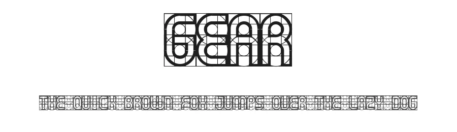 Gear by BRIDGEco — Decorative Font