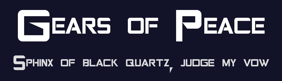 Gears of Peace by Scott Nuss — Display Font — thumbnail 2