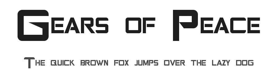 Gears of Peace by Scott Nuss — Display Font