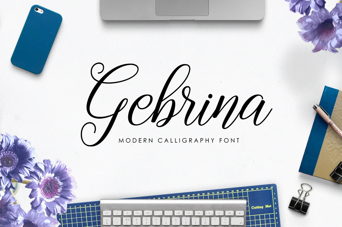 Gebrina Script Font by Megatype β Script Handwritten Font