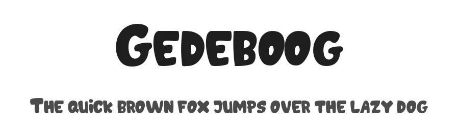 Gedeboog by Fachranheit — Decorative Font
