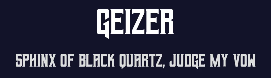 Geizer by Matt Wilson — Blackletter Font — thumbnail 2
