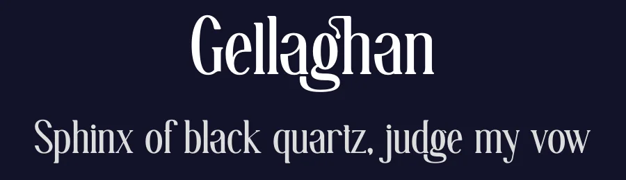 Gellaghan by Aqeel_Art — Sans Serif Font — thumbnail 2