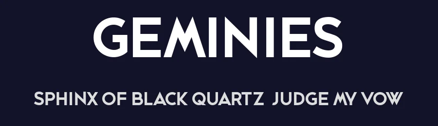 Geminies by Vladimir Nikolic — Sans Serif Font — thumbnail 2