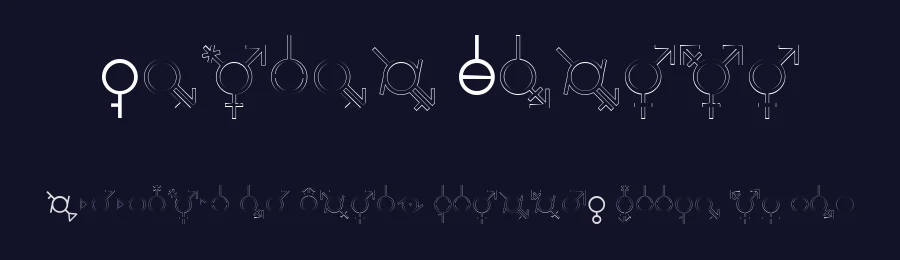 Gender Dorama by Matthias Wittgenstein — Dingbats Font — thumbnail 2