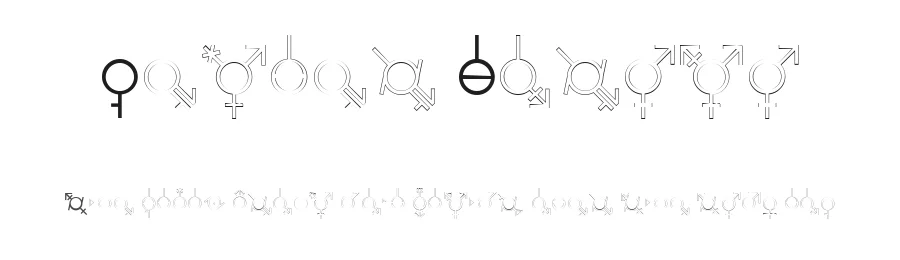 Gender Dorama by Matthias Wittgenstein β Dingbats Font
