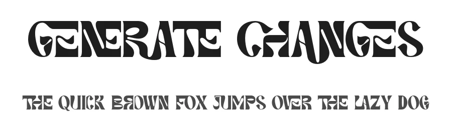 Generate Changes by 177Studio — Decorative Font