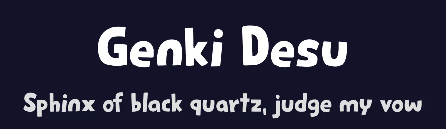 Genki Desu by Hanoded — Decorative Font — thumbnail 2