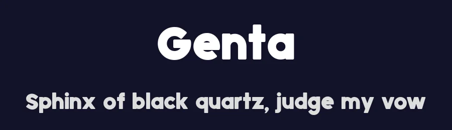 Genta by HansCo — Sans Serif Font — thumbnail 2