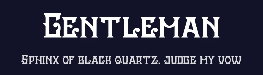 Gentleman by Kong Font — Decorative Font — thumbnail 2