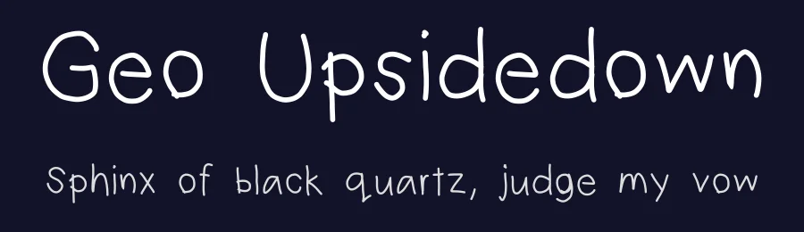 Geo Upsidedown by Dafont User — Script Handwritten Font — thumbnail 2