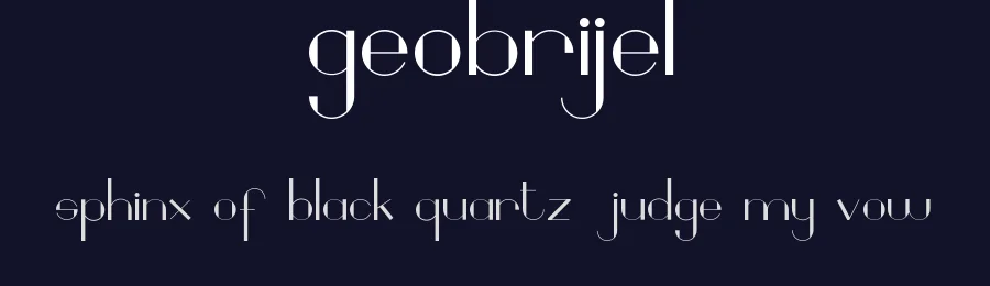 Geobrijel by geobrijel — Decorative Font — thumbnail 2