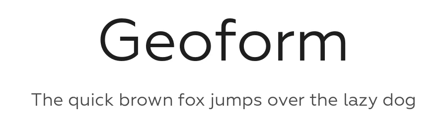 Geoform by Typeson β Sans Serif Font