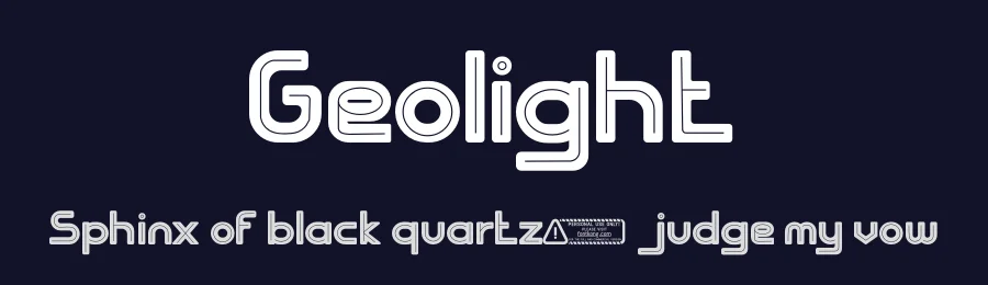 Geolight by Kong Font — Display Font — thumbnail 2
