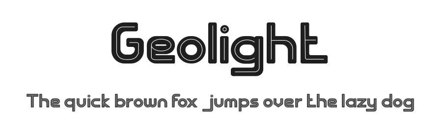 Geolight by Kong Font — Display Font