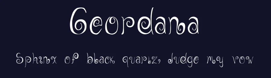 Geordana by cecia aleman — Decorative Font — thumbnail 2