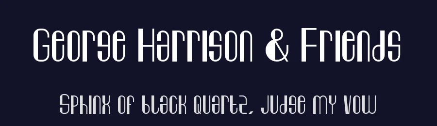 George Harrison & Friends by Mohammad Arafin — Decorative Font — thumbnail 2