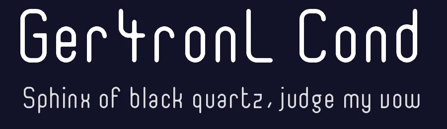 Ger4ronL Cond by G4l — Sans Serif Font — thumbnail 2