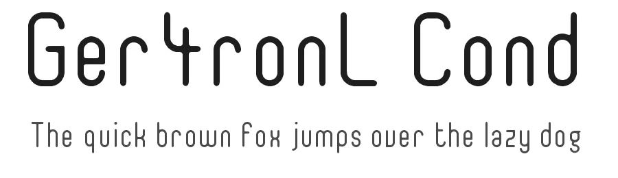 Ger4ronL Cond by G4l — Sans Serif Font