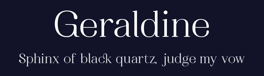 Geraldine by Second Son Radiance — Serif Font — thumbnail 2