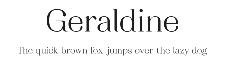 Geraldine by Second Son Radiance — Serif Font