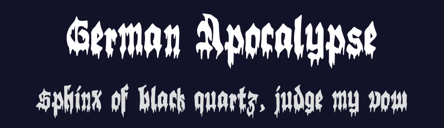 German Apocalypse by Woodcutter — Decorative Font — thumbnail 2