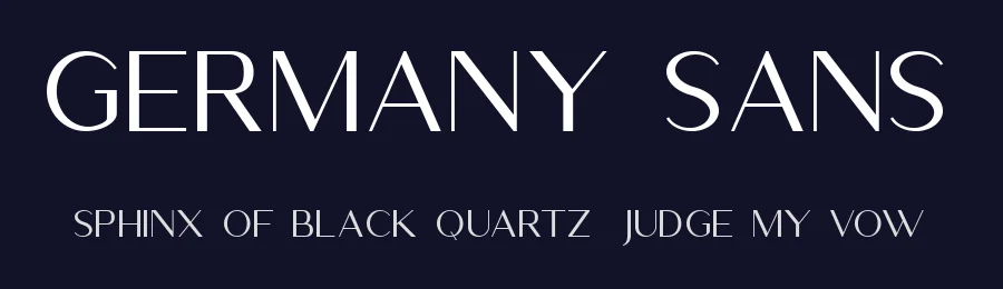 Germany Sans by Dharmas Foundry — Sans Serif Font — thumbnail 2