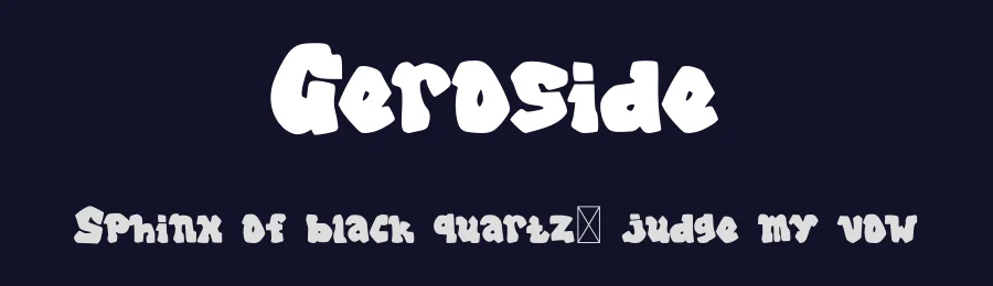 Geroside by Muhammad Yafinuha — Decorative Font — thumbnail 2