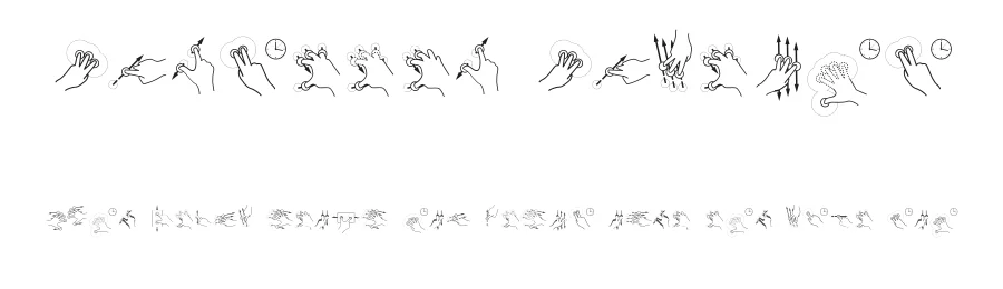 Gesture Glyphs by GestureWorks — Dingbats Font