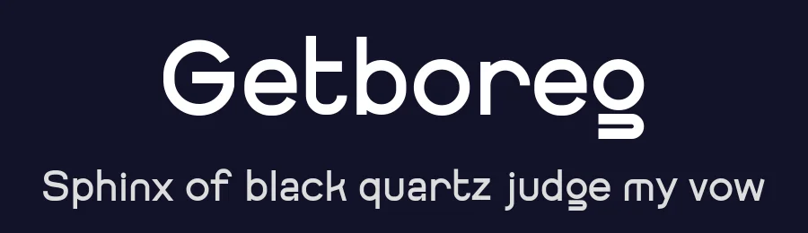 Getboreg by ffeeaarr — Sans Serif Font — thumbnail 2