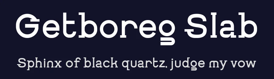 Getboreg Slab by ffeeaarr — Serif Font — thumbnail 2
