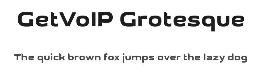 GetVoIP Grotesque by GetVoip — Sans Serif Font
