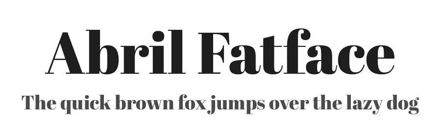 Abril Fatface by TypeTogether — Display Font