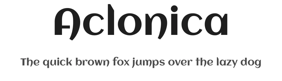 Aclonica by Astigmatic — Sans Serif Font