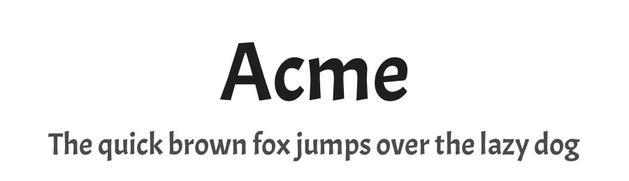 Acme by Juan Pablo del Peral, HT Fonts — Sans Serif Font