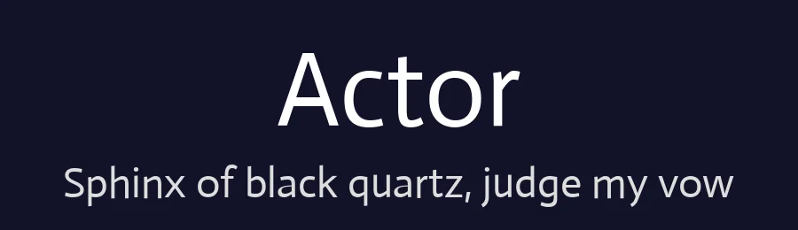 Actor by Thomas Junold — Sans Serif Font — thumbnail 2