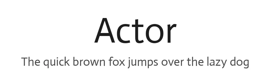 Actor by Thomas Junold β Sans Serif Font