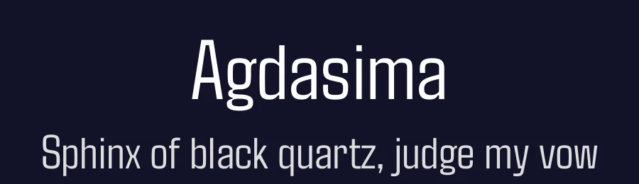 Agdasima by The DocRepair Project, Patric King — Sans Serif Font — thumbnail 2