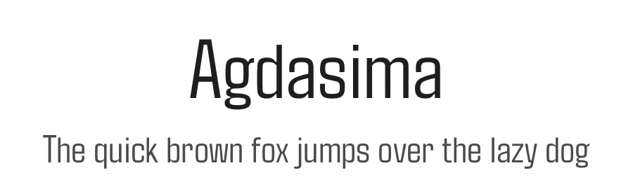 Agdasima by The DocRepair Project, Patric King — Sans Serif Font