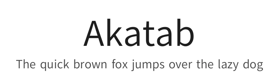 Akatab by SIL International — Sans Serif Font